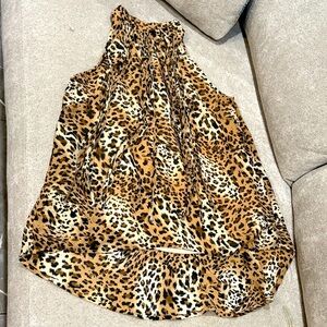 Body Central Animal Print Halter Top